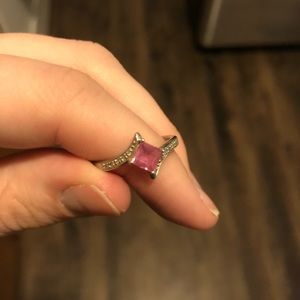 Created Genuine Pink Sapphire ring